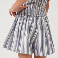 Heathered Stripe Socked Waist Soft Shorts - That's So Darling