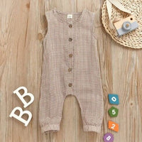 Sleeveless Plaid Jumpsuit - That's So Darling