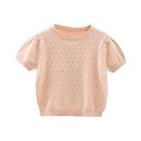 Eyelet Short sleeve Knit Top - That's So Darling