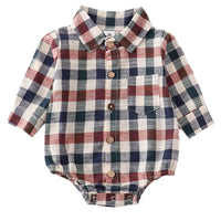Plaid Button Down Romper