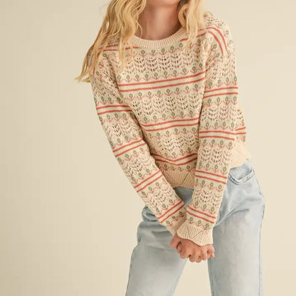 Pointelle Knitwear Pull Over