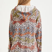 Oversized Leopard Print Tunic Hoodie Sweater - That's So Darling