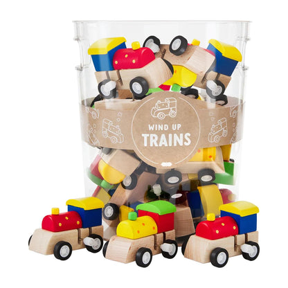 Wooden WindUp Trains