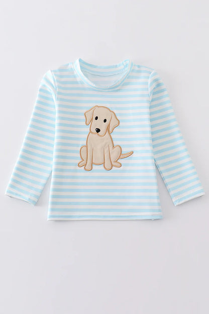 Blue Dog Applique Shirt