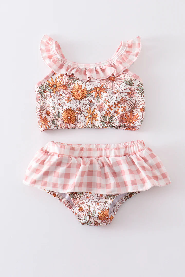 Daisy Print 2pc Swim Suit