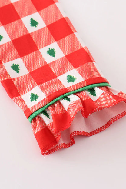 Red Gingham Christmas Tree Pajamas