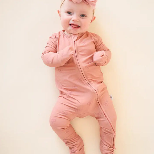 Pink Bow Bamboo Convertible jammies