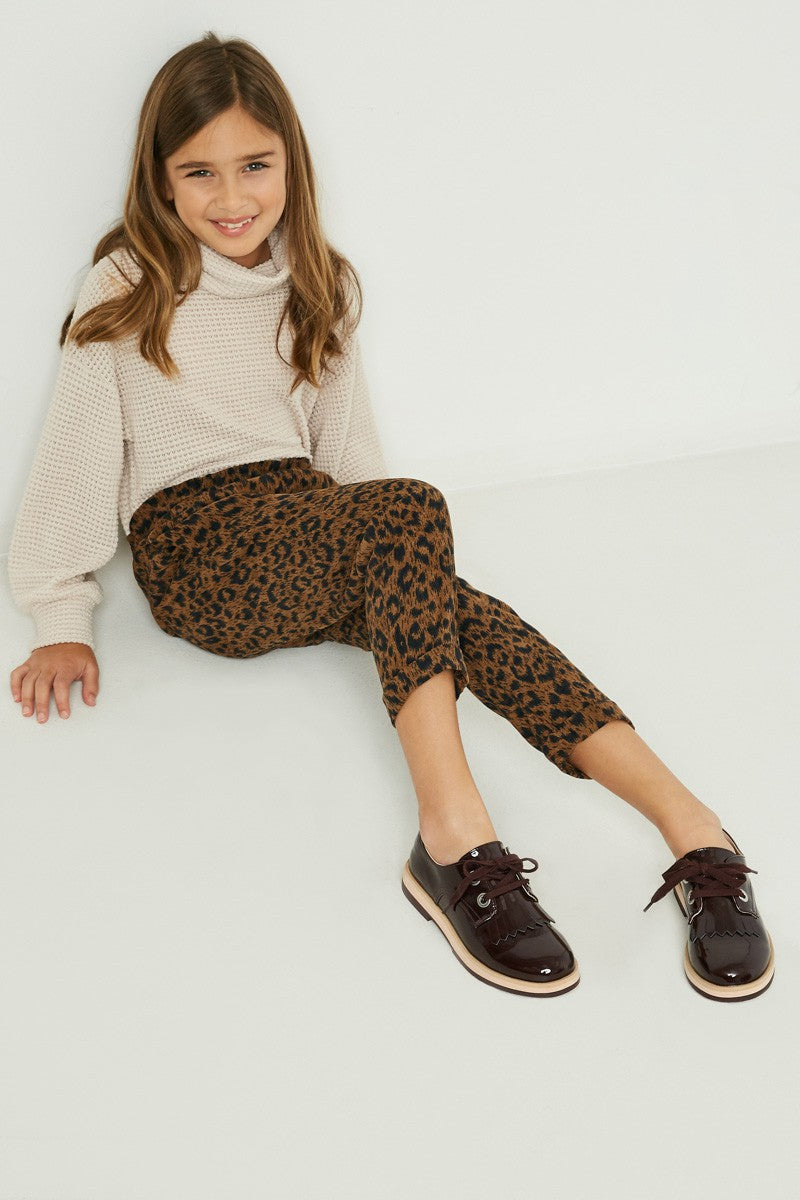 Animal Print Paperbag Corduroy Pants - That's So Darling