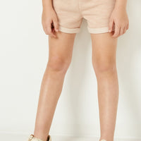 Heathered Roll-Cuff Knit Shorts - That's So Darling