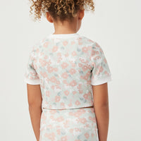 Contrast Banded Floral Active Top - That's So Darling