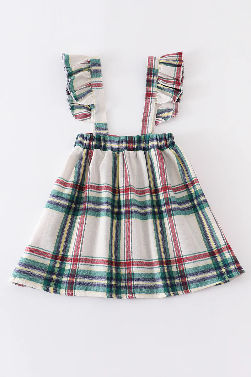 Green Plaid Button Tank Dress - That's So Darling