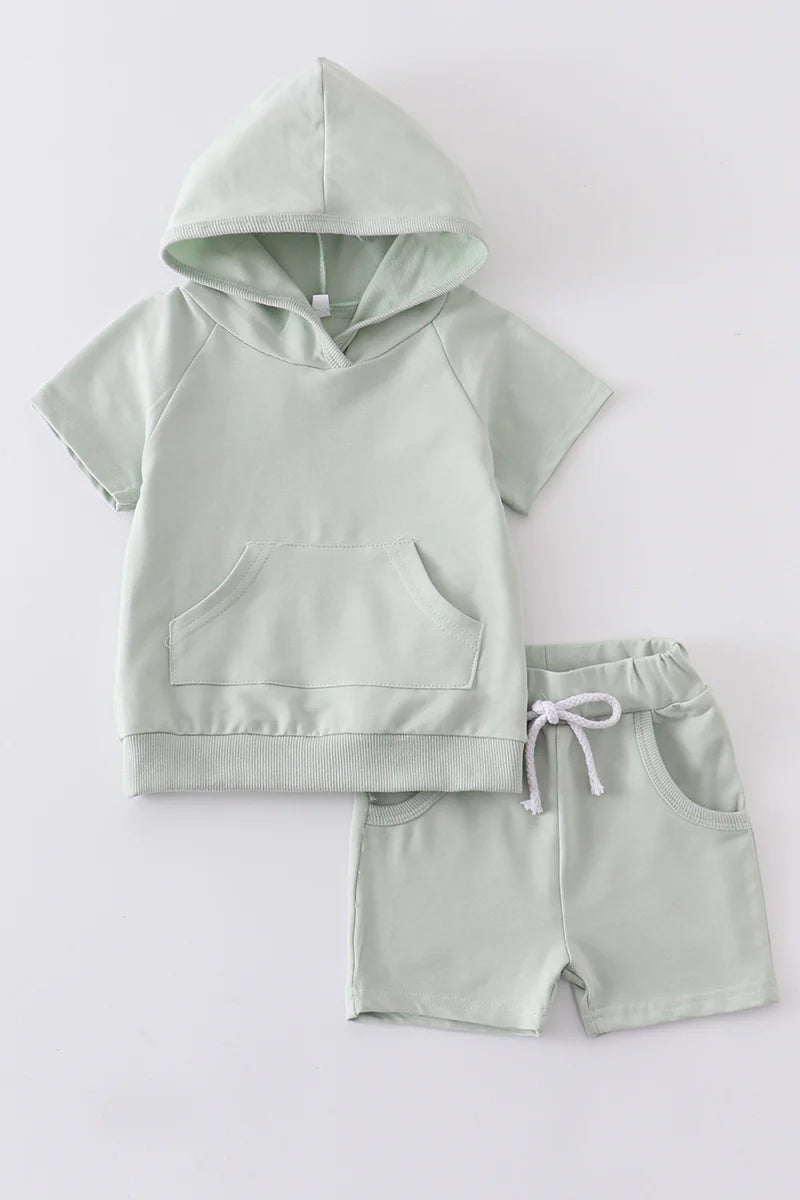 Green Pocket Hoodie Set - That's So Darling