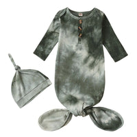 TieDye Knot Gown With Hat
