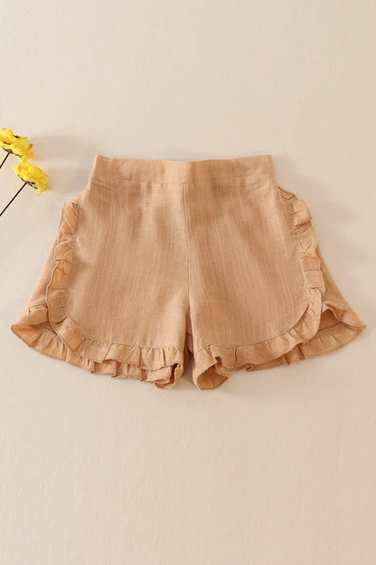 Linen Ruffle Shorts