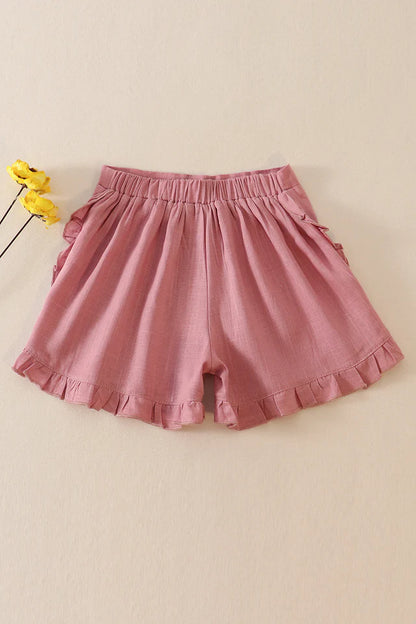 Linen Ruffle Shorts