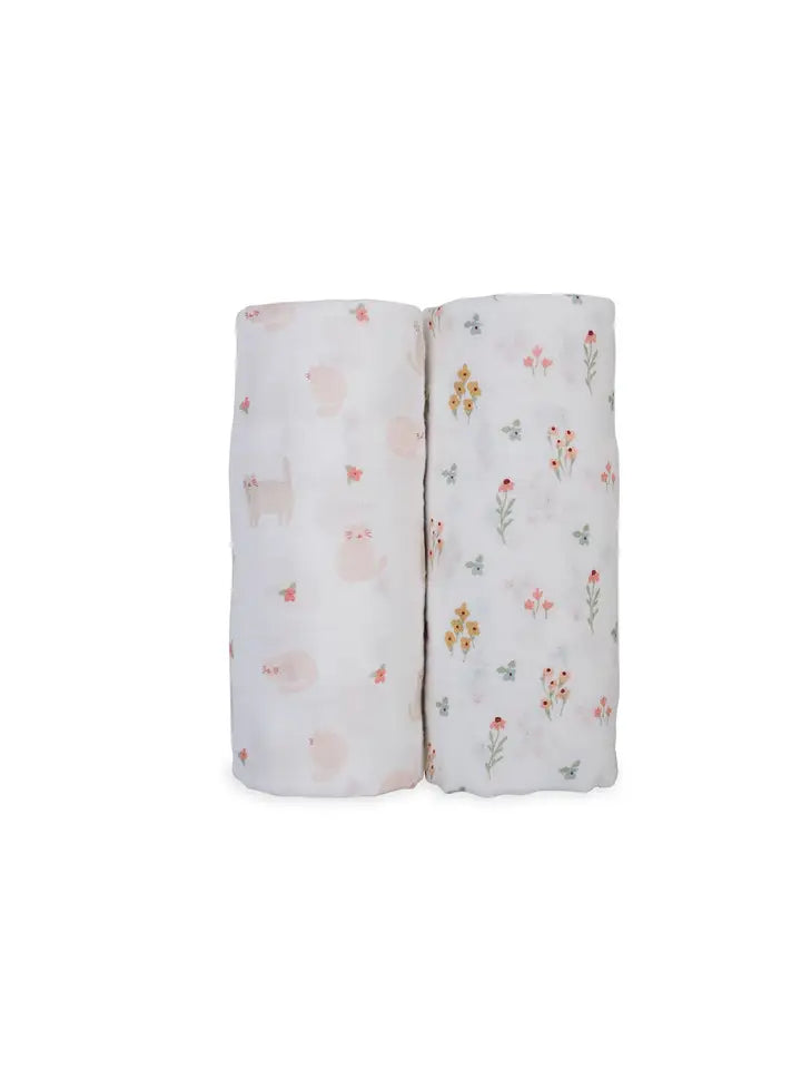 Lulujo Cotton Muslin Blankets 2pk