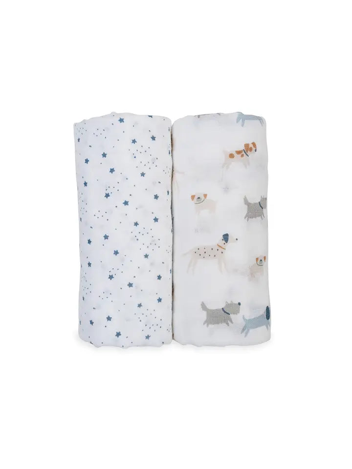 Lulujo Cotton Muslin Blankets 2pk