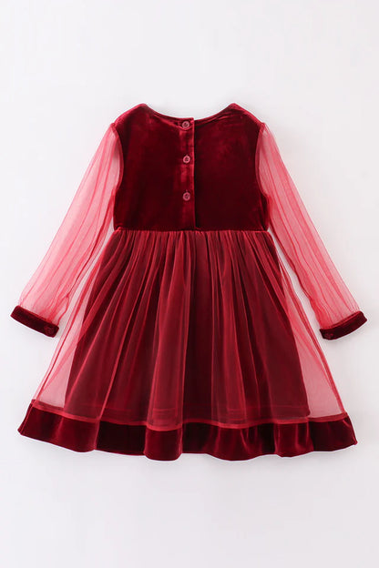 Velvet Ruffle Dress