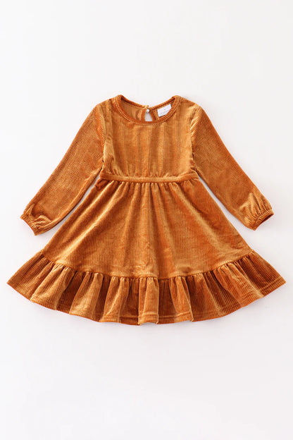 Gold Corduroy Dress