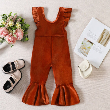 Velvet Open Back Romper