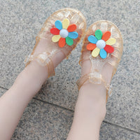 Glitter Daisy Jelly Shoes - That's So Darling