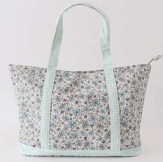 Green Floral Travel Bag