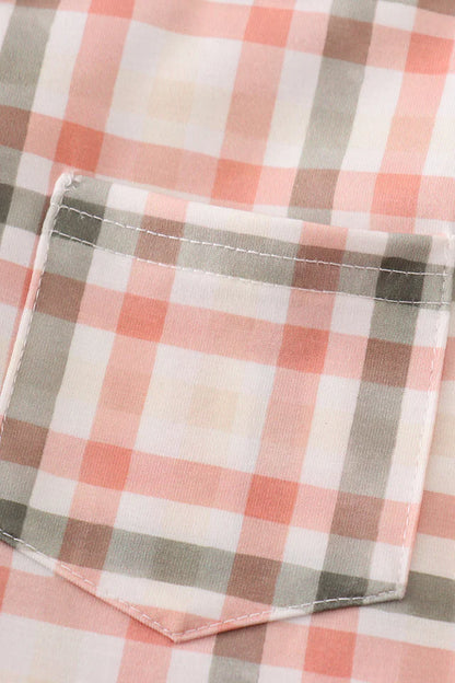 Watercolor Plaid Button Down Shirt