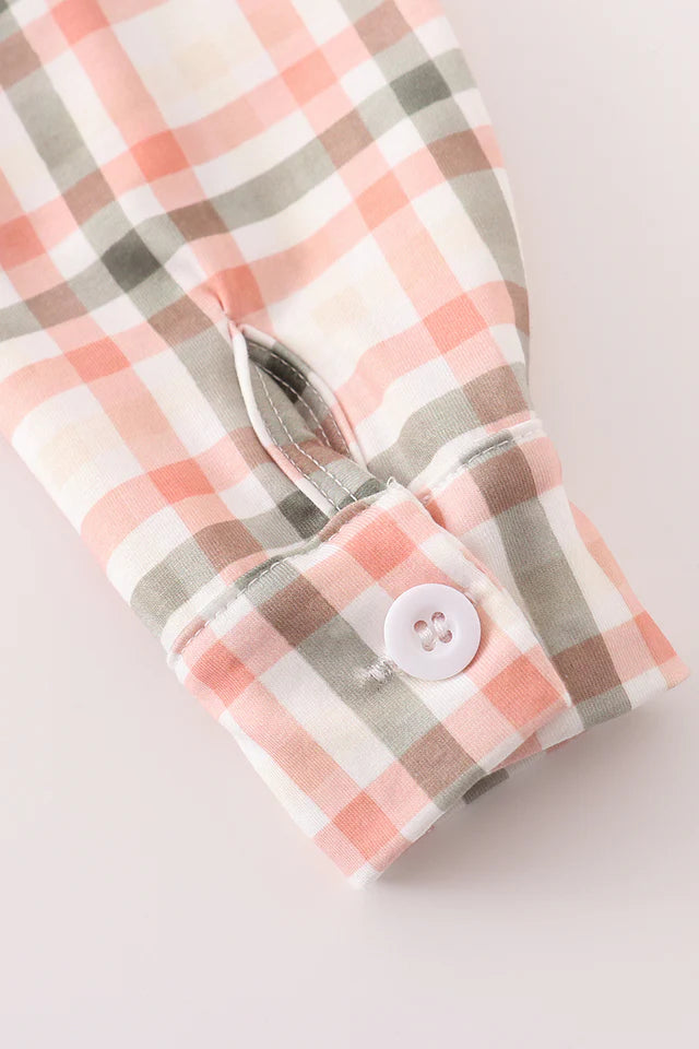 Watercolor Plaid Button Down Shirt