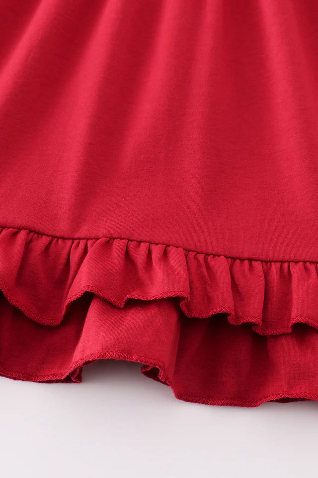 Crimson Ruffle Dress