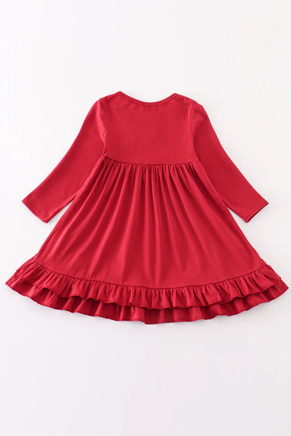 Crimson Ruffle Dress