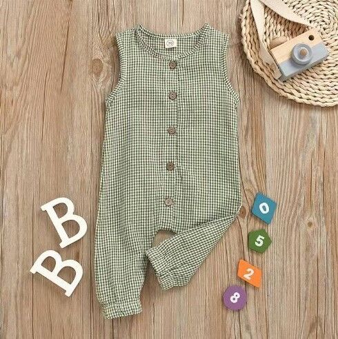 Sleeveless Plaid Jumpsuit - That's So Darling