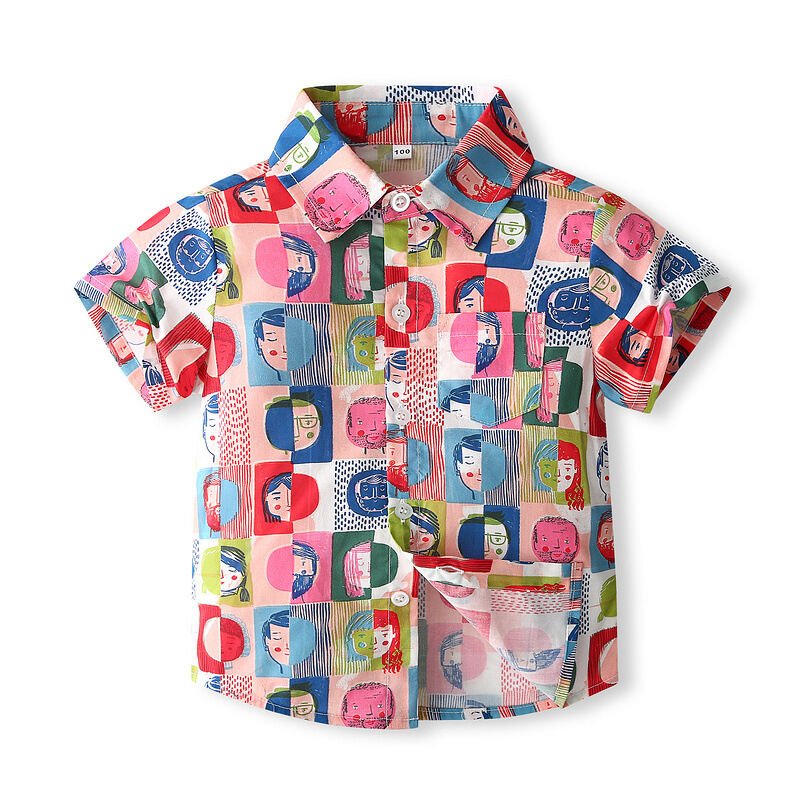 Face Print Button Up Shirt - That's So Darling