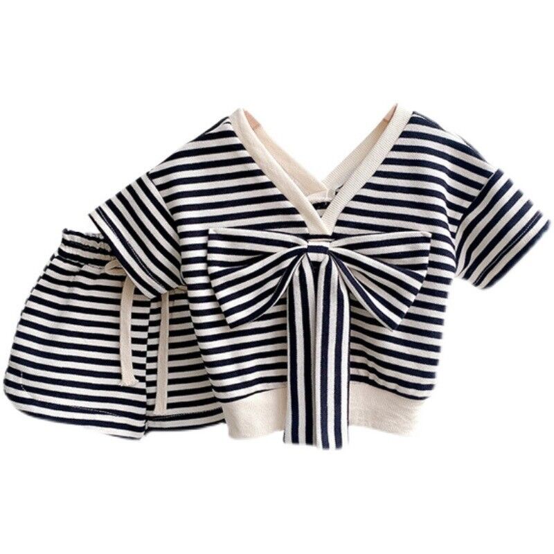 Striped Big Bow Set