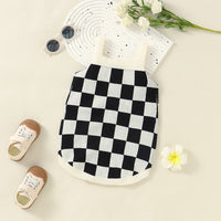 Checkered Knit Romper - That's So Darling