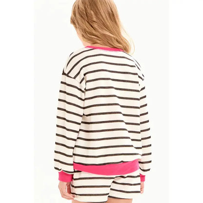 Striped French Terry Sweatshirt