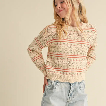 Pointelle Knitwear Pull Over