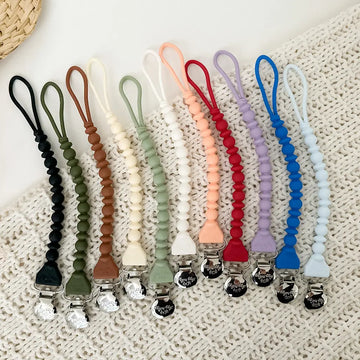 Silicone One-Piece Pacifier Clips Agave Beaded - That's So Darling