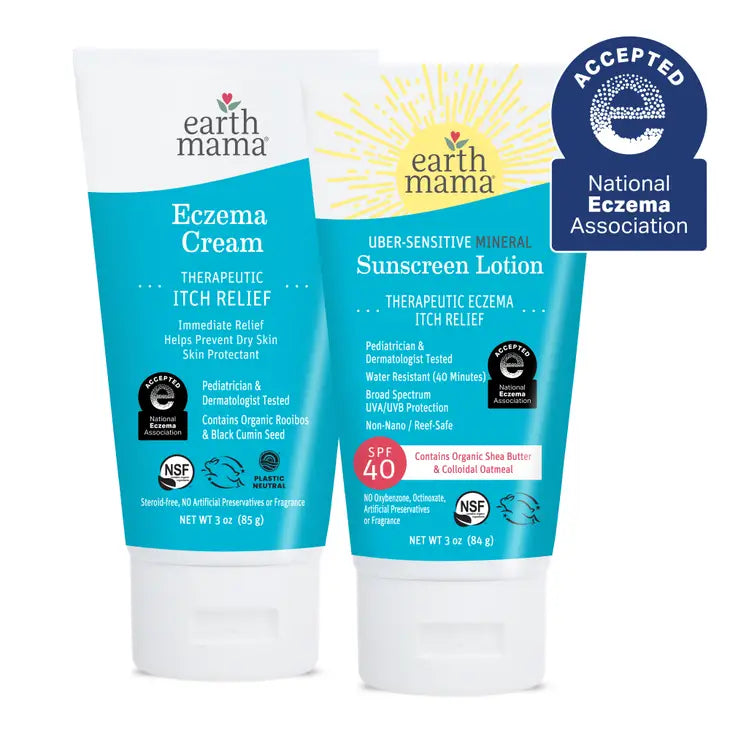 Earth Mama Eczema Cream + Uber-Sensitive Mineral Sunscreen Set