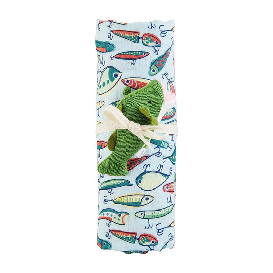 Mudpie Swaddle and Rattle Set - That's So Darling