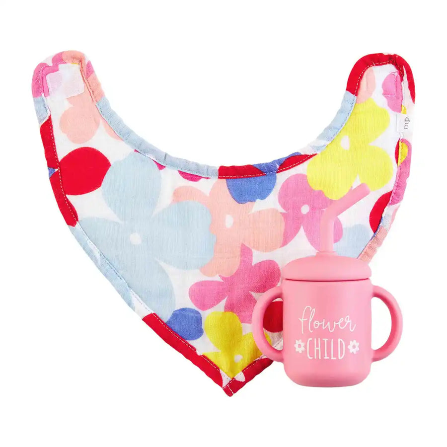 Mudpie Silicone Cup and Bib Set - That's So Darling