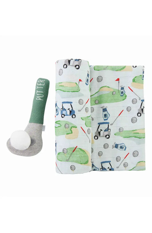 Mudpie Swaddle and Rattle Set - That's So Darling