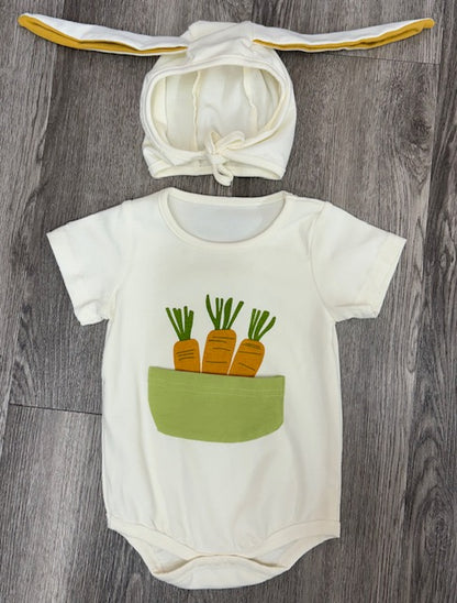 Carrot Bodysuit & Hat Set