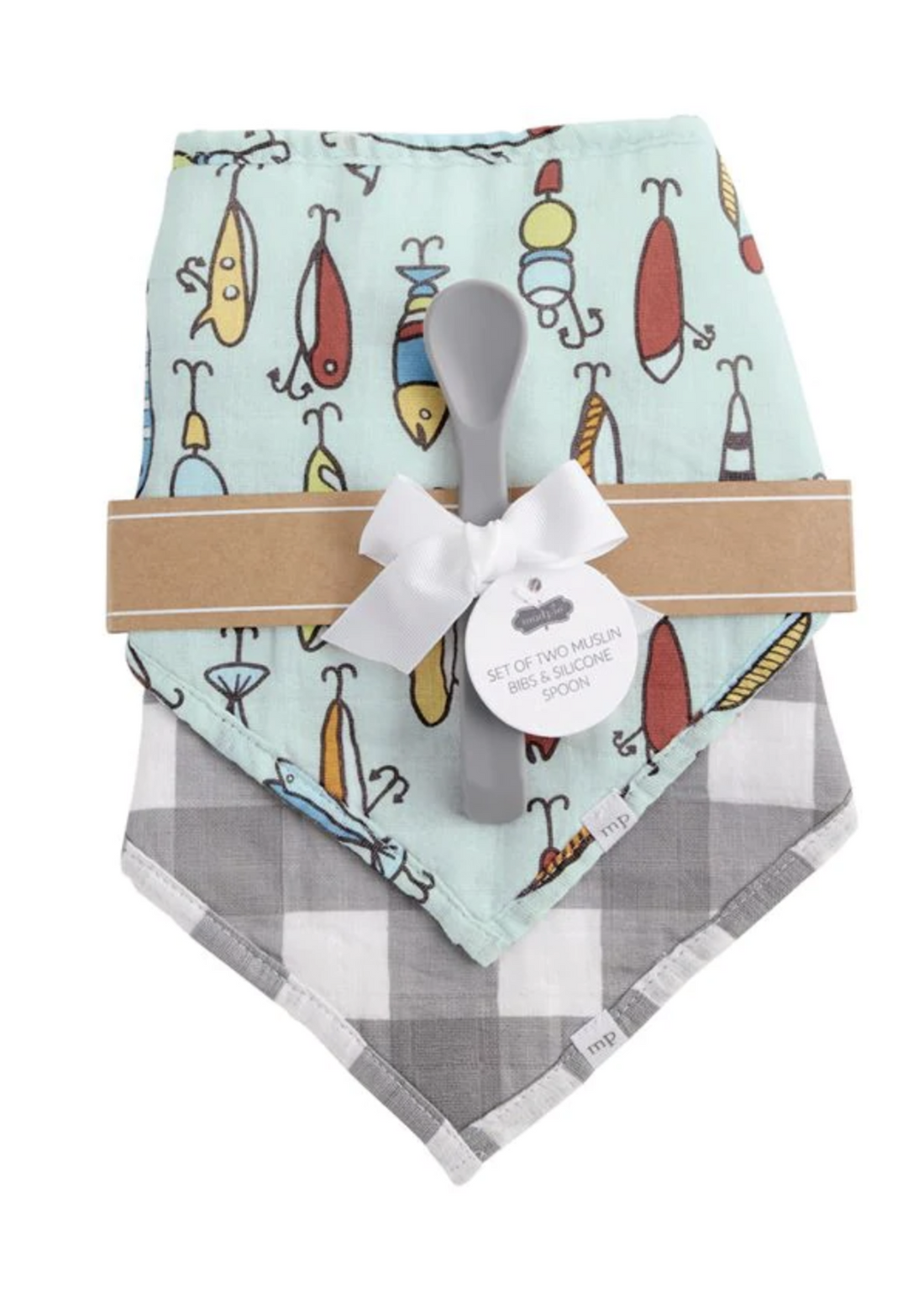 Two Muslin Bibs & Spoon - That's So Darling