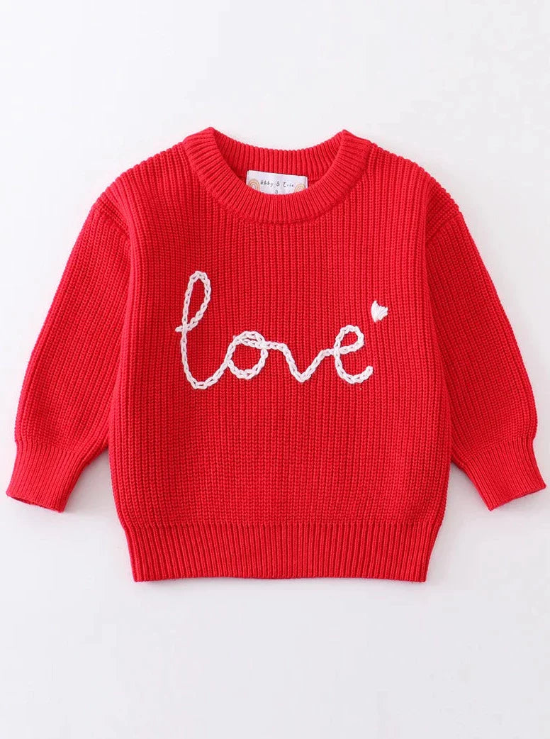 Hand Embroidered Oversized Sweaters LOVE