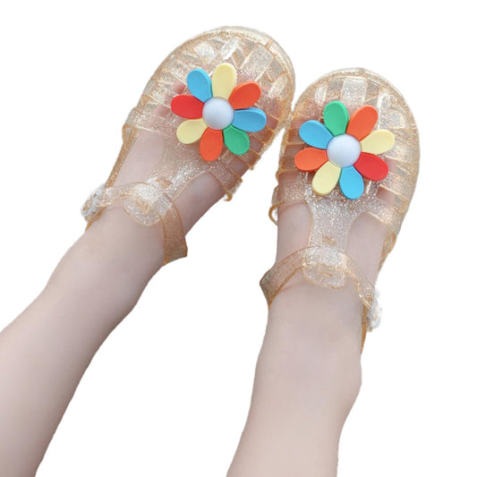 Glitter Daisy Jelly Shoes