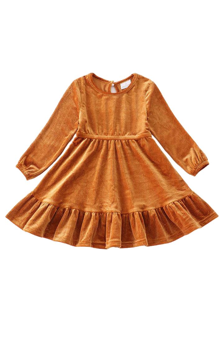 Gold Corduroy Dress