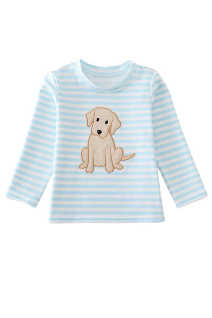 Blue Dog Applique Shirt