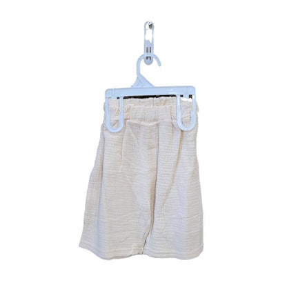 Muslin cream 2pc short set