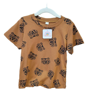 Geometric Brown Bear T-shirt - That's So Darling