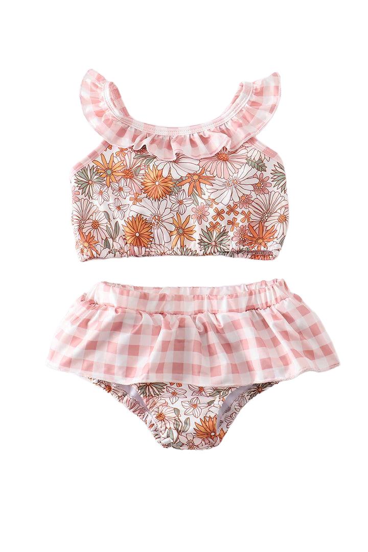 Daisy Print 2pc Swim Suit